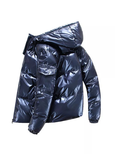 Bomber piumino uomo blu lucido - bomber,